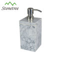 Pompe distributrice de savon liquide pour les mains en marbre blanc pour salle de bain et cuisine
